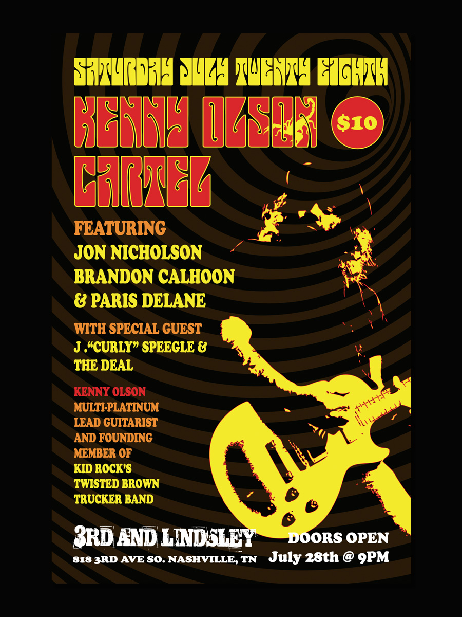 Kenny Olson Cartel 3rd and Lindsley Show Poster - Consonant Music