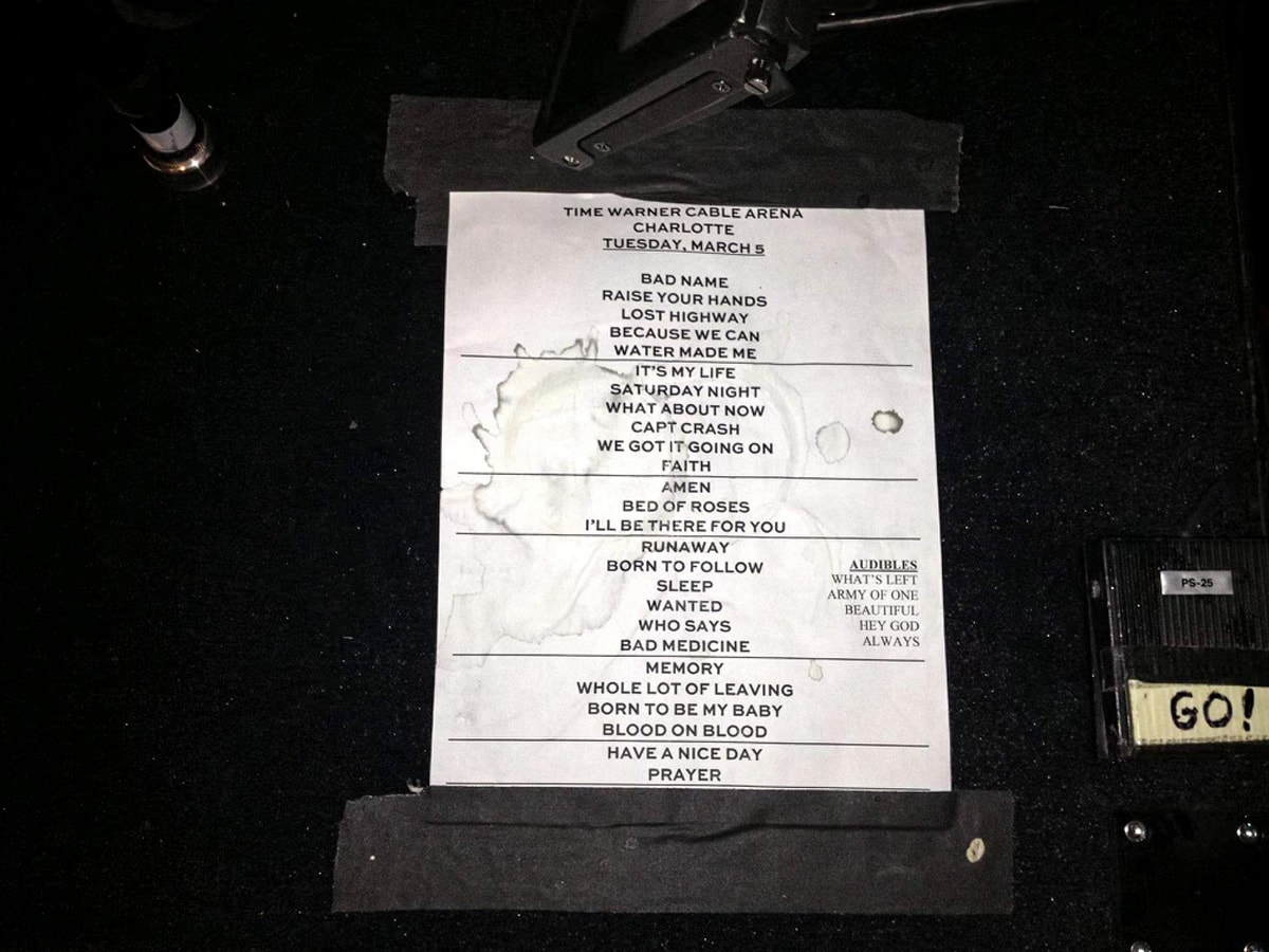 MIX Touring - Bon Jovi Set List
